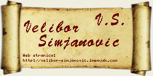 Velibor Simjanović vizit kartica